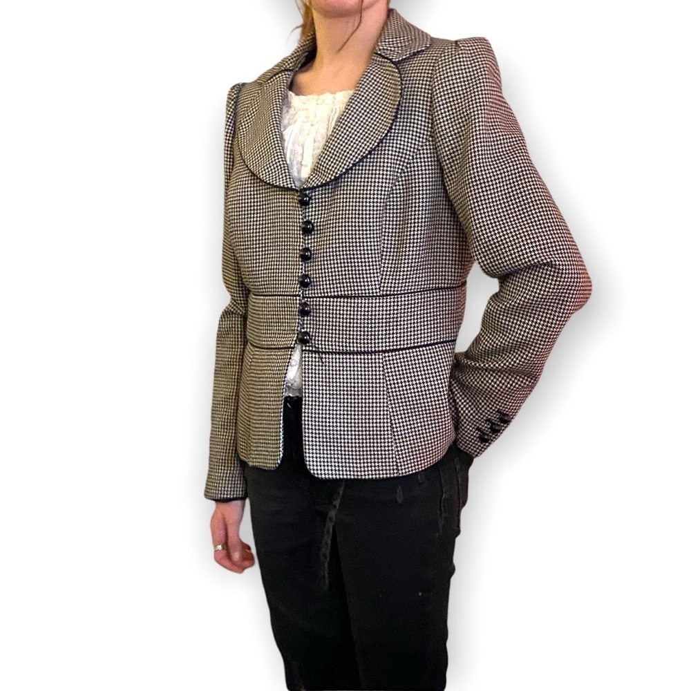 Nine West Woman’s Houndstooth Suit Blazer Size 8